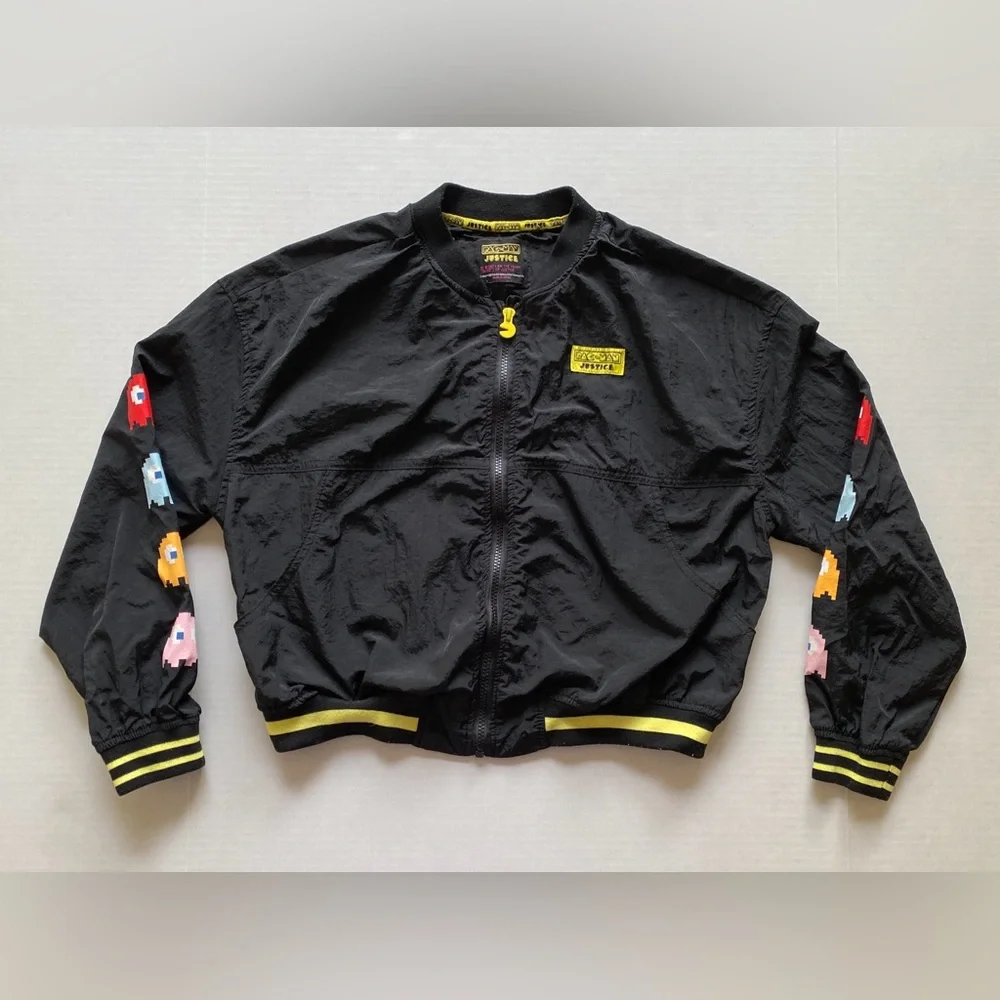 Pac‎ Man Justice Girls Retro XL Plus Bomber Jacket